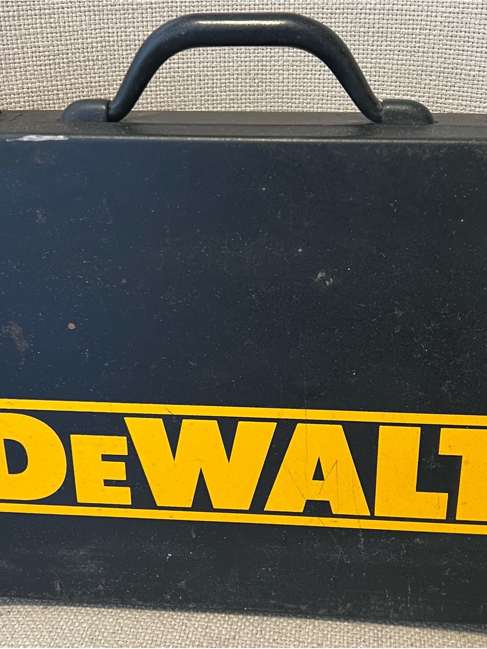 Vintage DeWalt Metal Tool Black Box Case 13.5x10.5x3.5 CASE ONLY